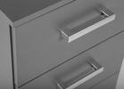 KOMMODE Graphitfarben  - Silberfarben/Graphitfarben, Basics, Metall (41,2/40/71cm) - MID.YOU