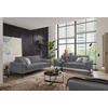 2,5-SITZER in Flachgewebe Grau  - Schwarz/Grau, Design, Textil/Metall (206/86/97cm) - Pure Home Lifestyle