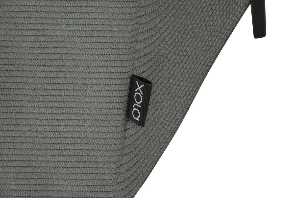 ECKSOFA in Feincord Hellgrau  - Hellgrau/Schwarz, Design, Textil/Metall (205/280cm) - MID.YOU