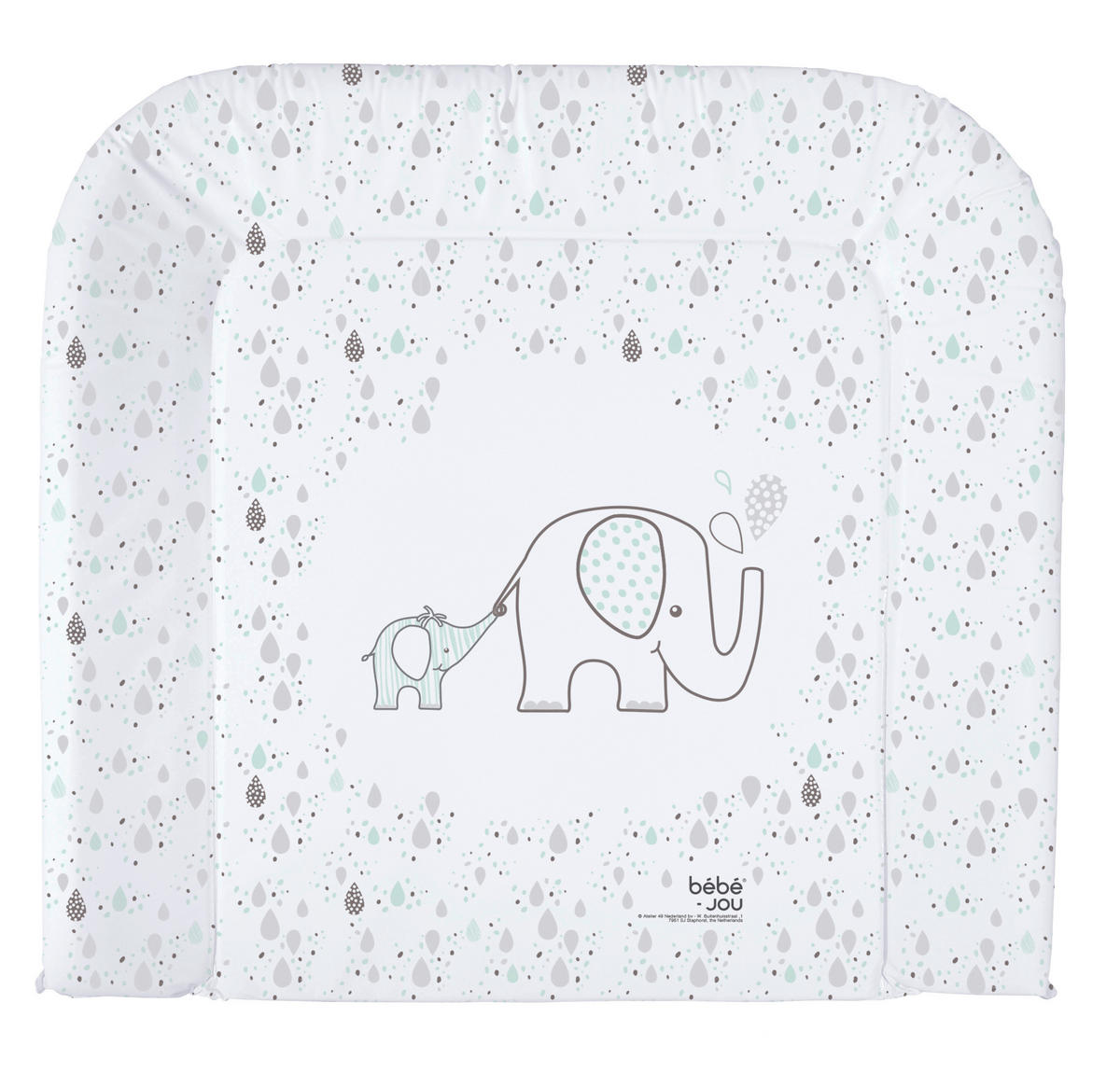 WICKELAUFLAGE  72/77/6.5 cm  - Grau, Basics, Kunststoff (72/77/6.5cm) - Bebe Jou