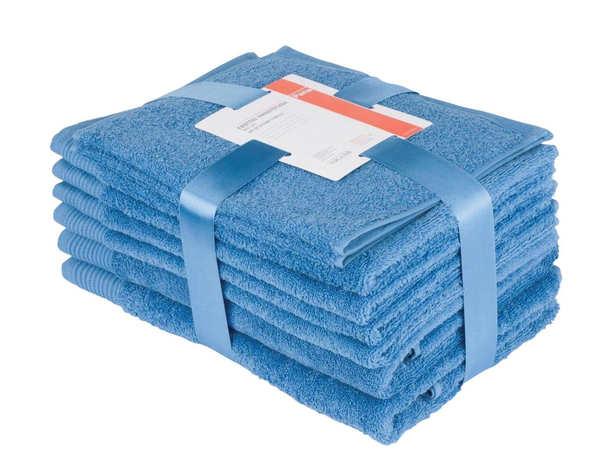 FROTTIERSET PANA Hellblau 8-teilig  - Hellblau, Basics, Textil
