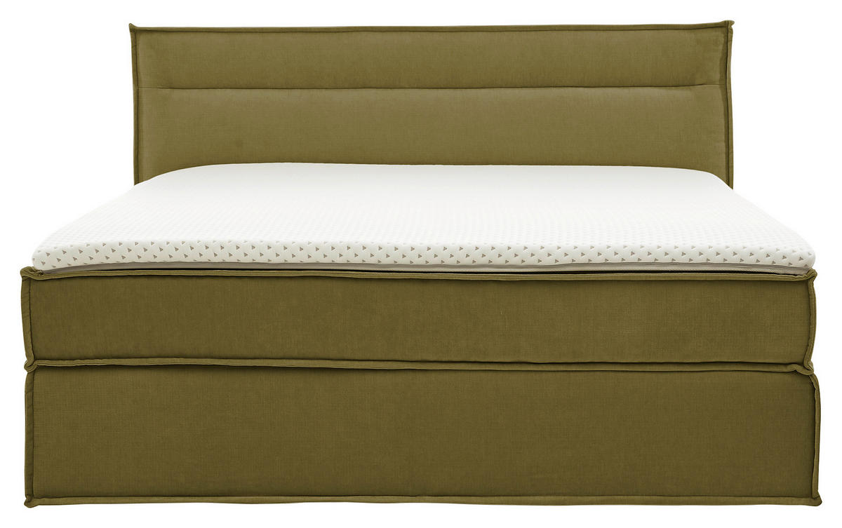 BOXSPRINGBETT 200/200 cm  in Hellgrün  - Schwarz/Hellgrün, Design, Textil (200/200cm) - Musterring