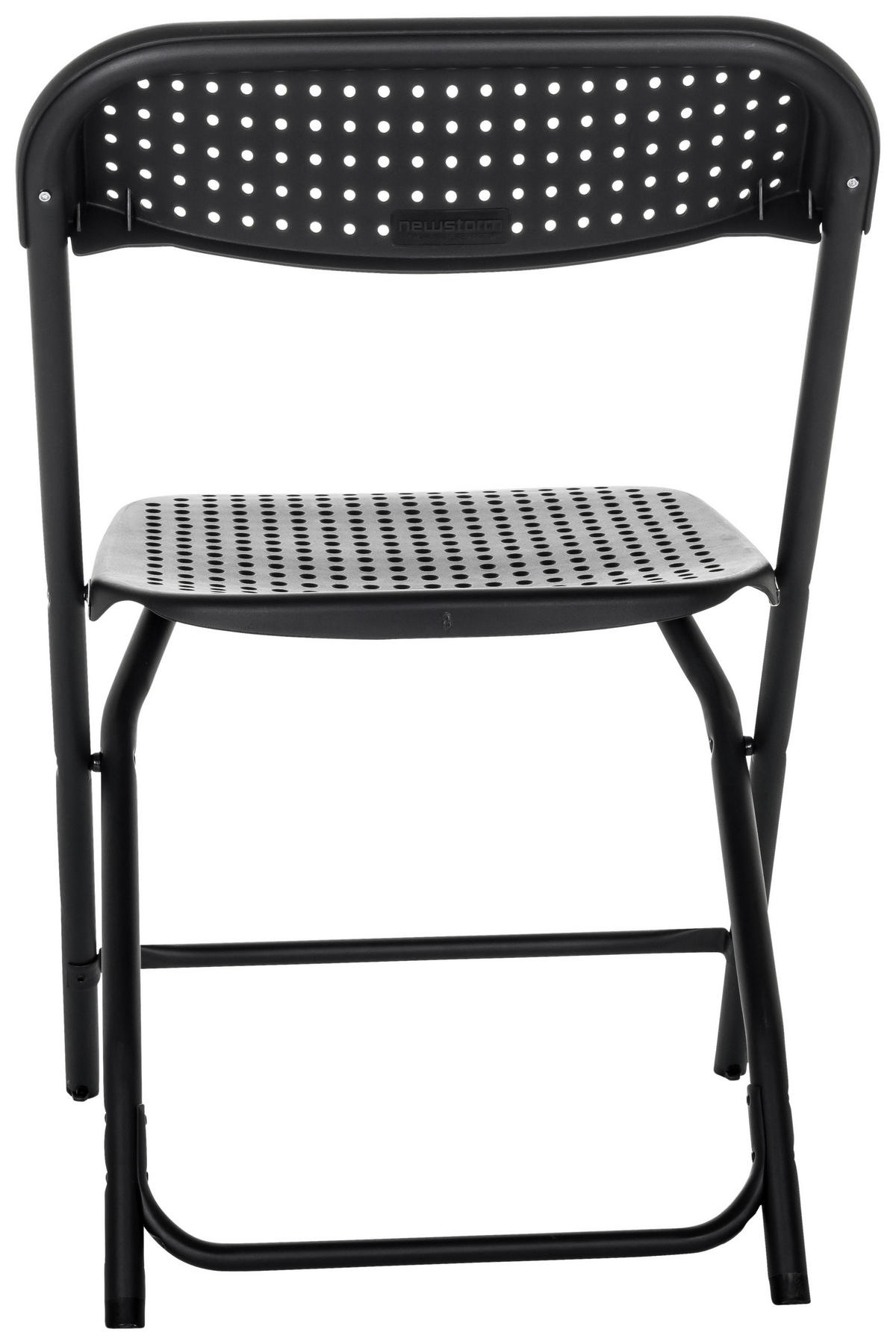 KLAPPSTUHL Schwarz  - Schwarz, Basics, Kunststoff (51/80/52cm) - MID.YOU