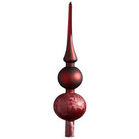 CHRISTBAUMSPITZE  - Dunkelrot, Basics, Glas (31cm) - X-Mas