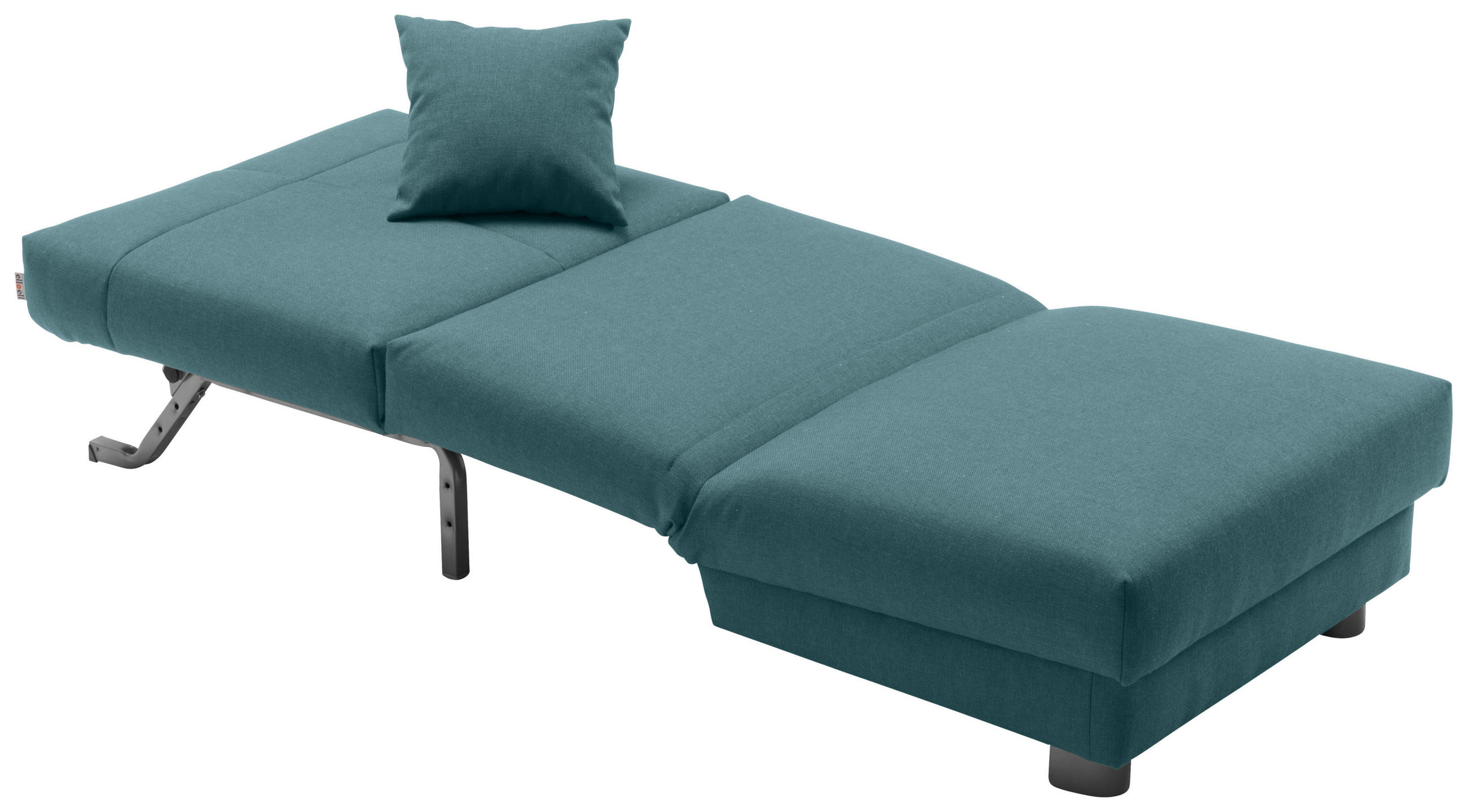 SCHLAFSESSEL Chenille Petrol    - Petrol/Schwarz, Design, Textil/Metall (85/85/100cm) - Carryhome