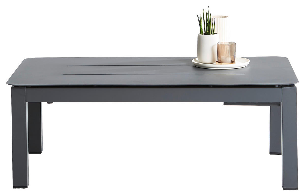 LOUNGETISCH 100/60/35-65 cm Metall  - Anthrazit, Design, Metall (100/60/35-65cm) - Amatio