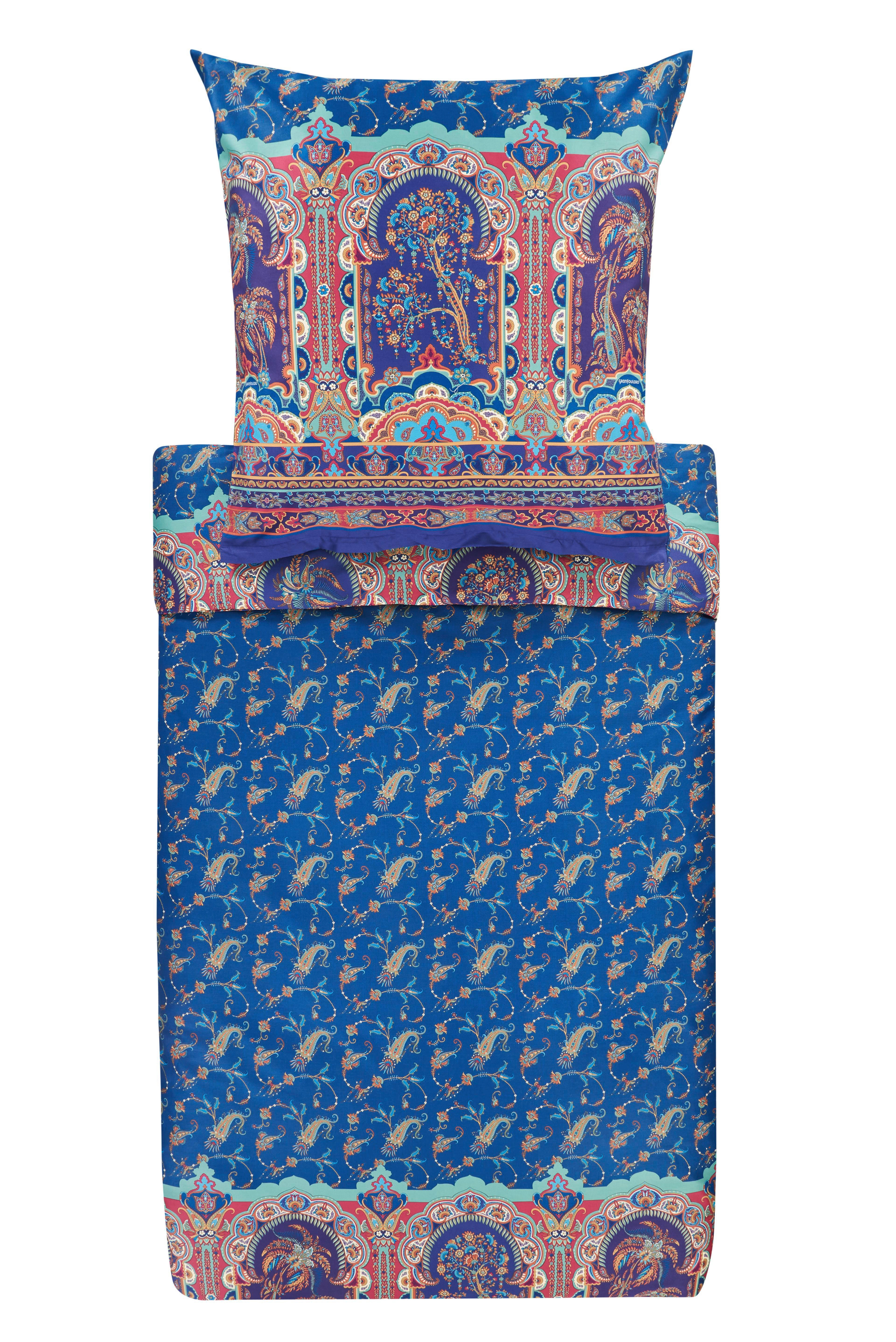 WENDEBETTWÄSCHE Normanni B1 Makosatin  - Blau, LIFESTYLE, Textil (135/200cm) - Bassetti