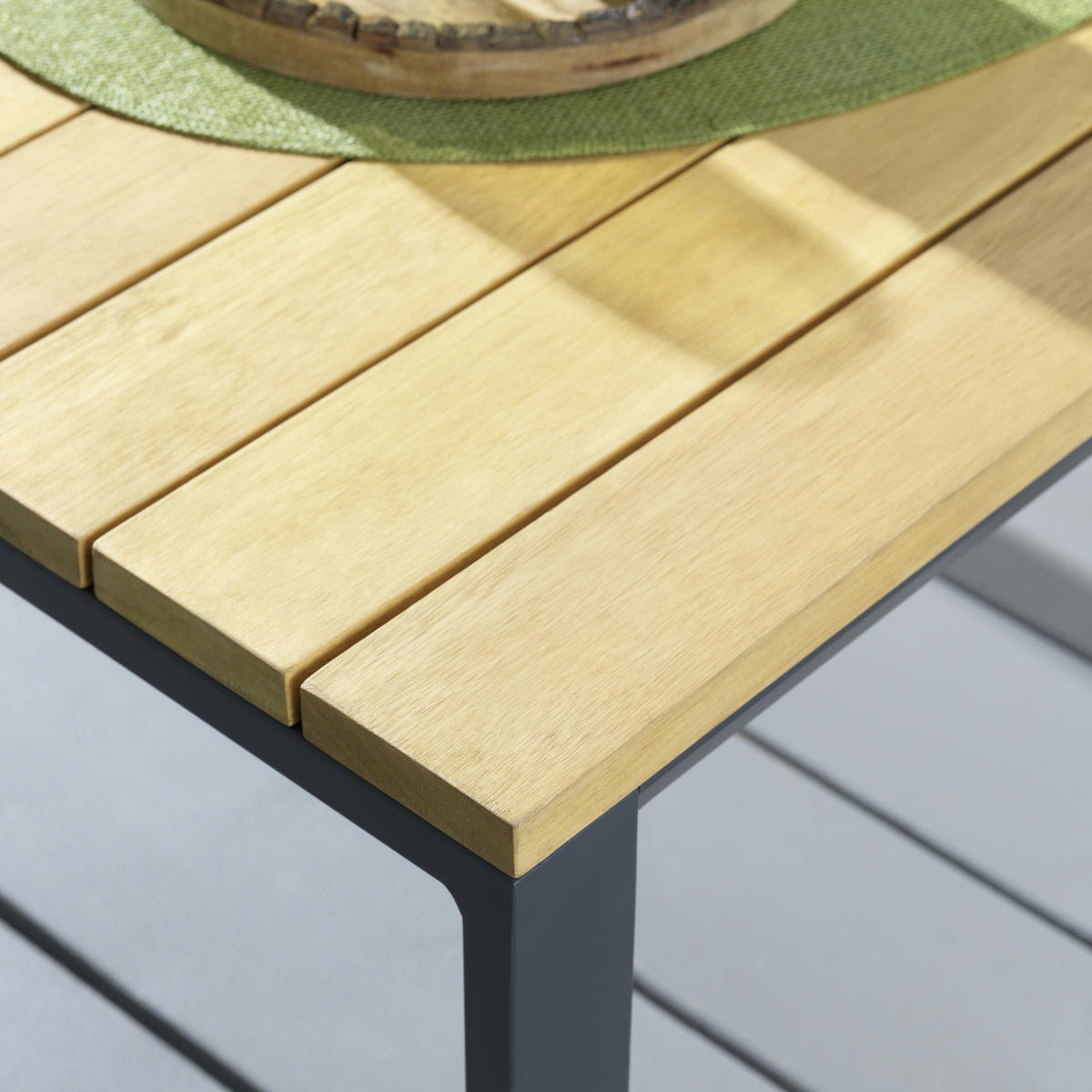 LOUNGETISCH 65/65/40 cm  - Anthrazit/Naturfarben, Design, Holz/Metall (65/65/40cm) - Ambia Garden