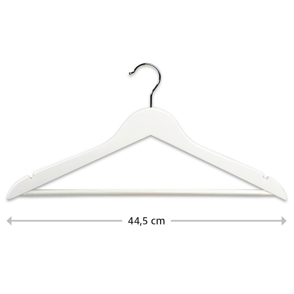 KLEIDERBÜGEL Holz  - Weiß, Basics, Holz (44.5/10/1.2cm) - Kesper