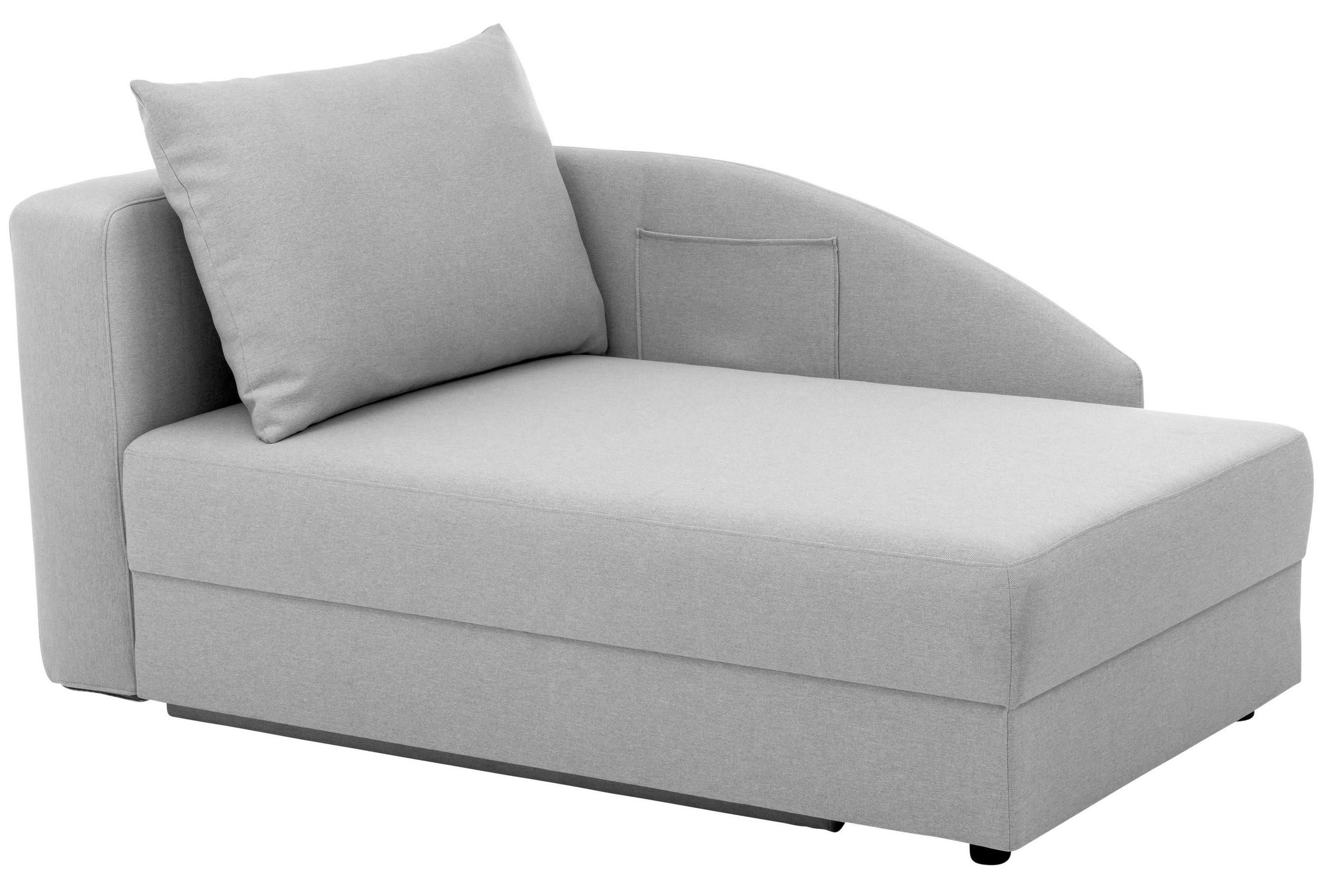 RÉCAMIERE Tobi Hellgrau Flachgewebe Zierkissen, Rücken echt  - Hellgrau, Design, Kunststoff/Textil (154/86/93cm) - Max Winzer