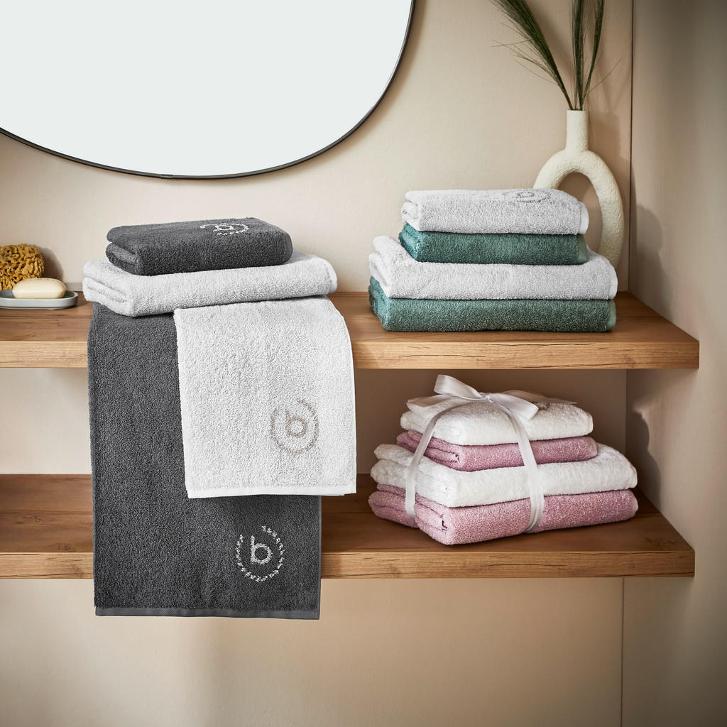 Thumbnail - Bugatti Frottierset Gino, Grau, Textil, Uni, 50x100 cm, ISO 9001, Fkt, Made in Austria, saugfähig, Badtextilien, Handtuc...
