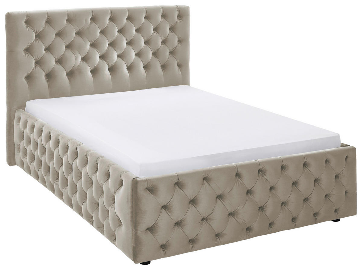 PAT TAPIțAT 140/200 cm  in bej  - bej/negru, Konventionell, plastic/textil (140/200cm) - Carryhome