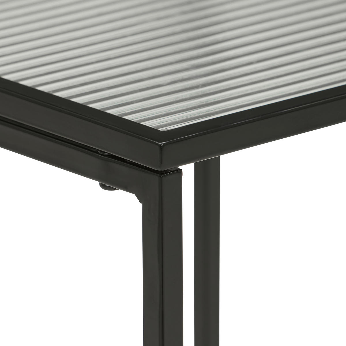 BEISTELLTISCH 30/30/70 cm Schwarz rechteckig  - Schwarz, Basics, Glas/Metall (30/30/70cm) - Xora