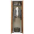 GARDEROBENSCHRANK 60/200/34 cm  - Eichefarben/Anthrazit, Design, Holzwerkstoff/Metall (60/200/34cm) - Moderano