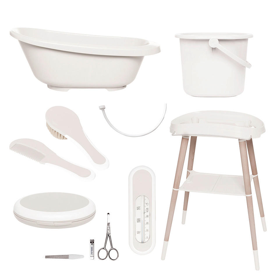BABYBADESET Sense 7-teilig  - Beige, Basics, Kunststoff (79.5/40/46cm) - Bebe Jou