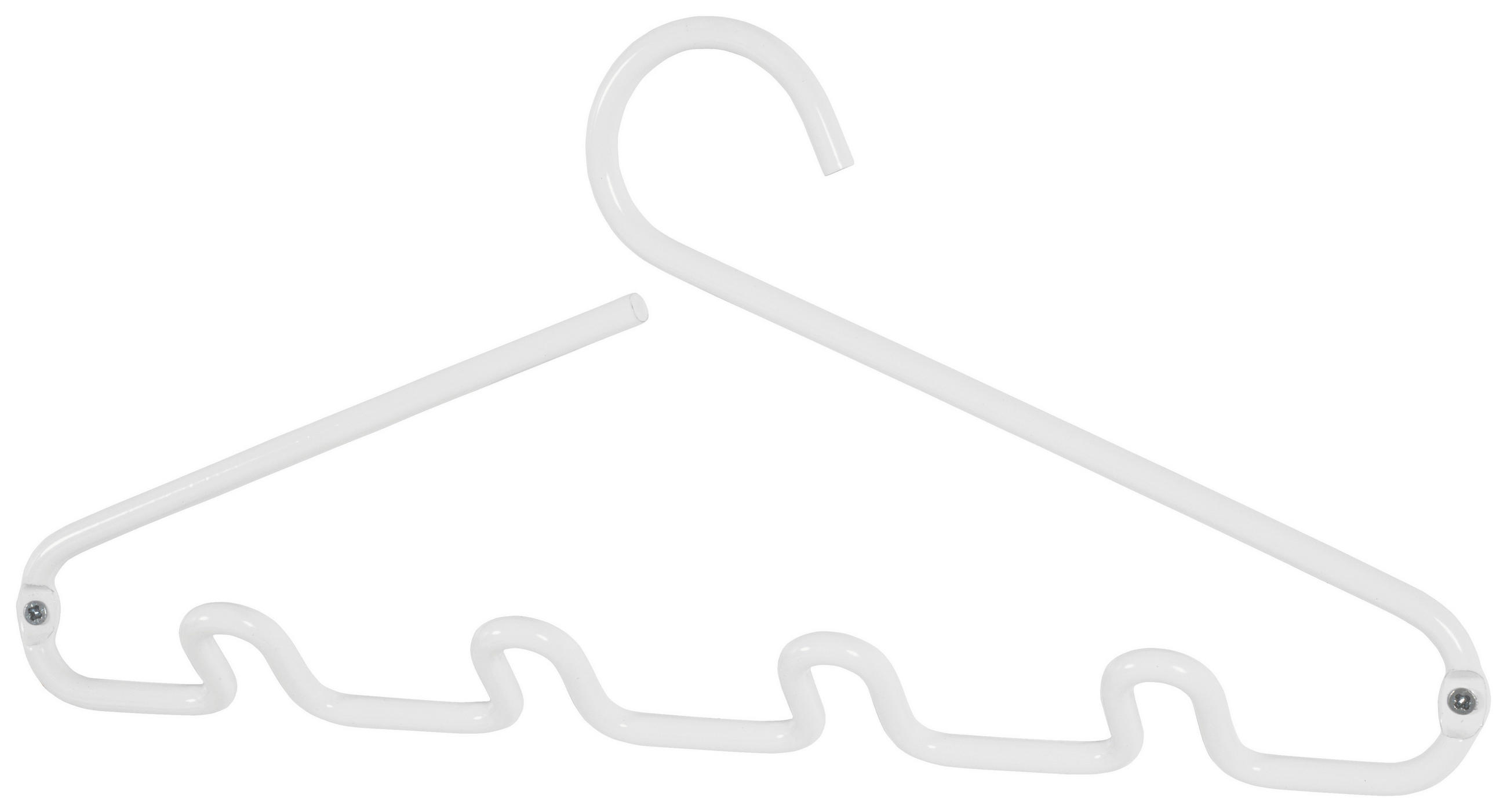 WANDGARDEROBE - Weiß, Basics, Metall (39/18/4cm)
