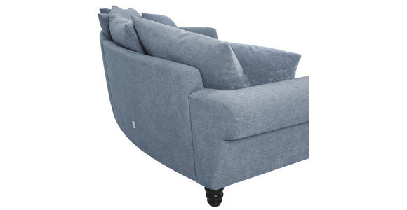 BIGSOFA Flachgewebe Blau  - Blau/Schwarz, KONVENTIONELL, Holz/Textil (290/78/115cm) - Carryhome