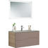 BADEZIMMER - Taupe/Eichefarben, Design, Glas/Holz (100cm) BADEZIMMER - Taupe/Eichefarben, Design, Glas/Holz (100cm)