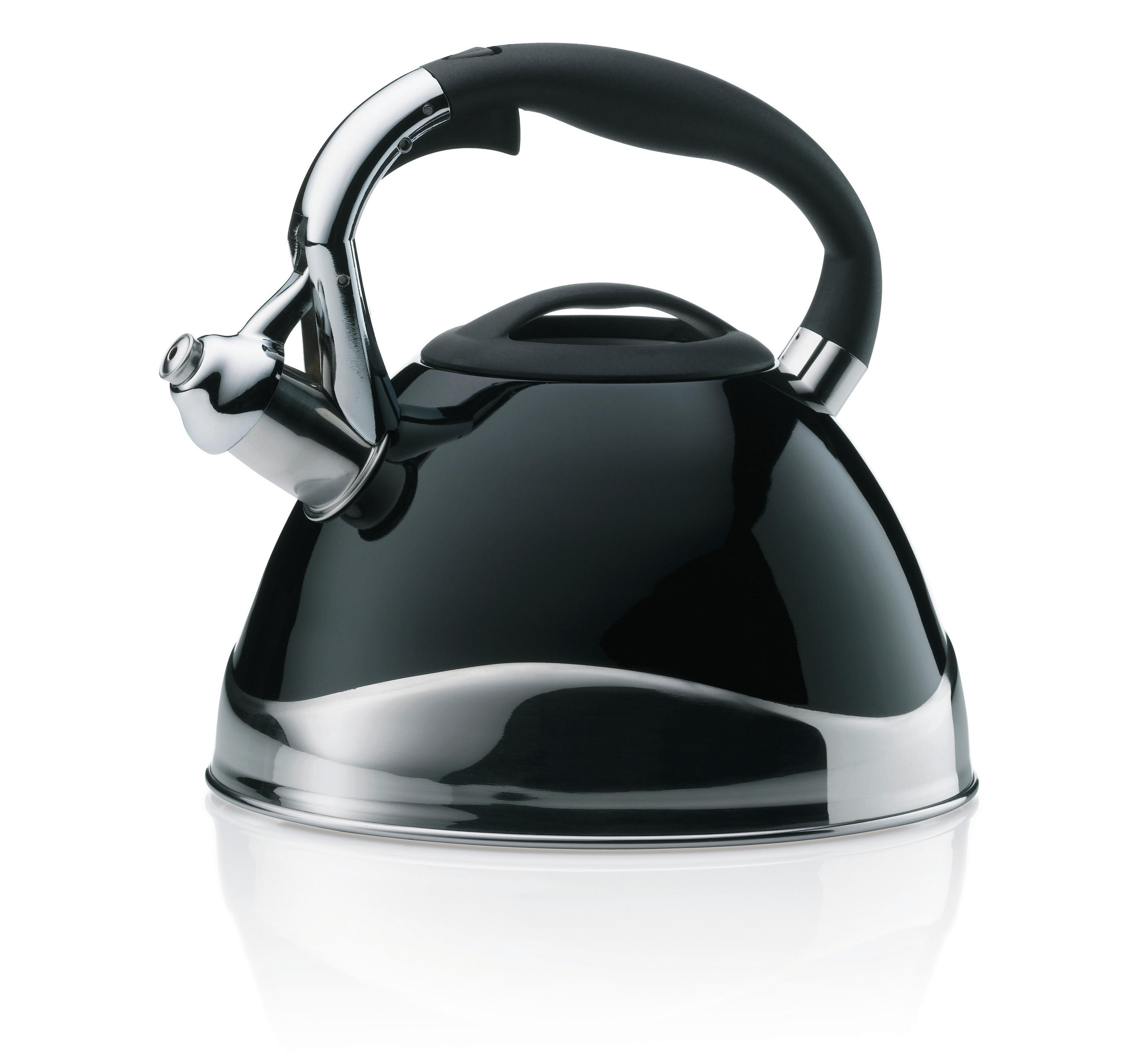 WASSERKESSEL Vitus  - Schwarz Hochglanz, KONVENTIONELL, Metall (22/21.5cm) - Kela
