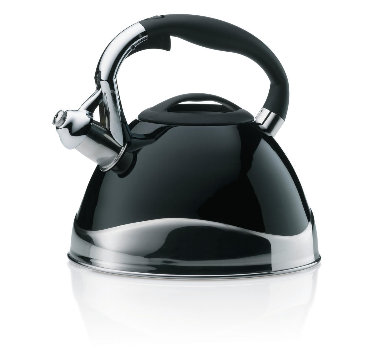 WASSERKESSEL - Schwarz Hochglanz, KONVENTIONELL, Metall (22/21.5cm) - Kela