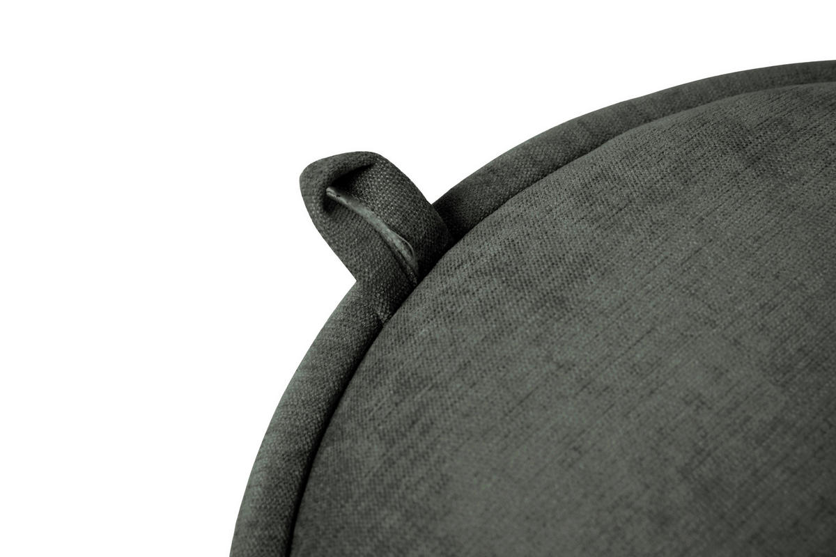 HOCKER Vliesstoff, Leinenoptik Dunkelgrau  - Eichefarben/Dunkelgrau, Basics, Textil/Metall (39/44/39cm) - Xora