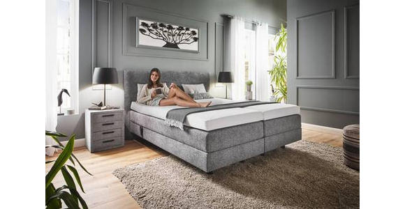 BOXSPRINGBETT 160/200 cm  in Grau  - Grau, KONVENTIONELL, Holz/Textil (160/200cm) - Dieter Knoll