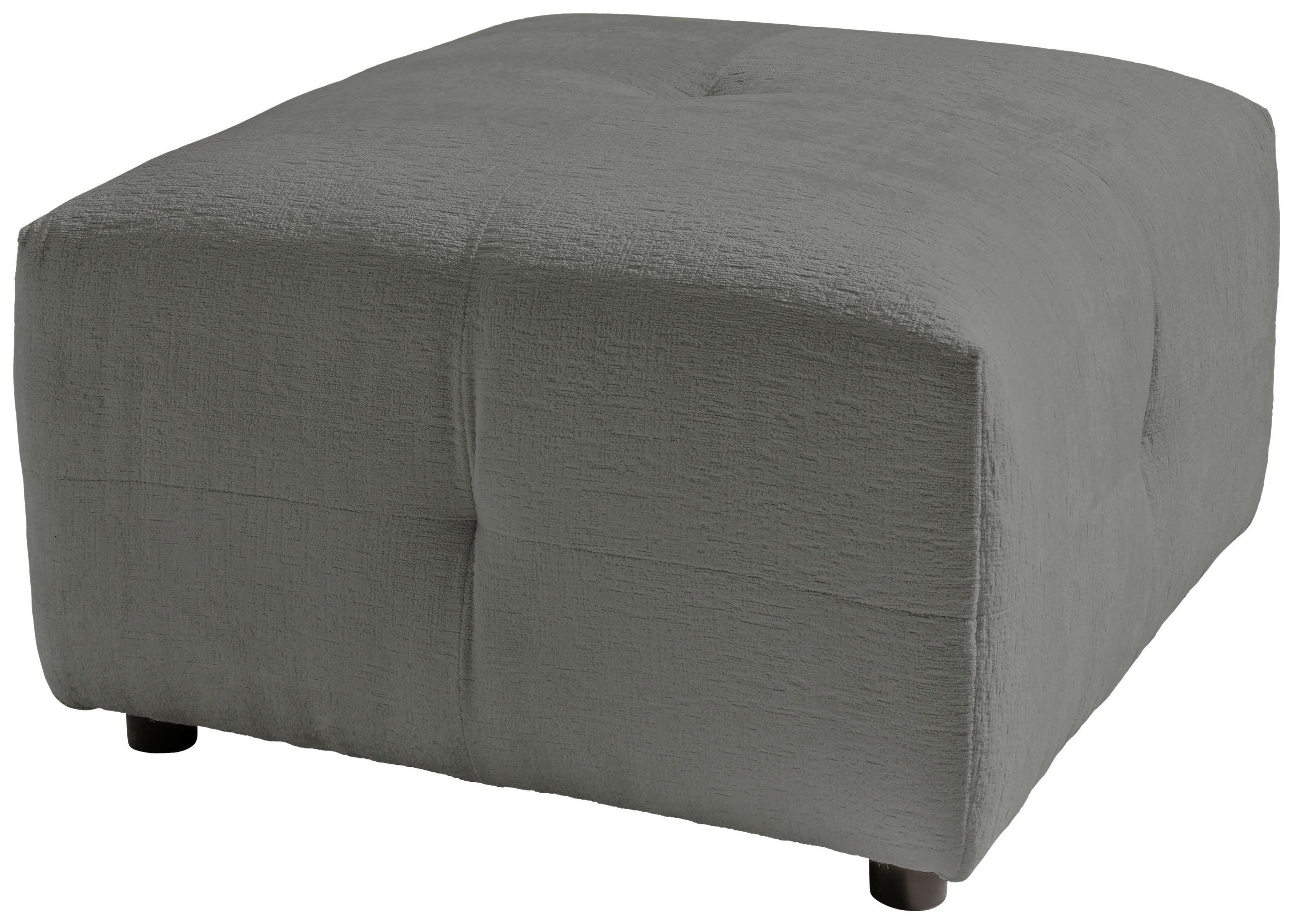 HOCKER in Textil Graubraun - Graubraun/Schwarz, Design, Kunststoff/Textil (72/44/72cm) - Livetastic