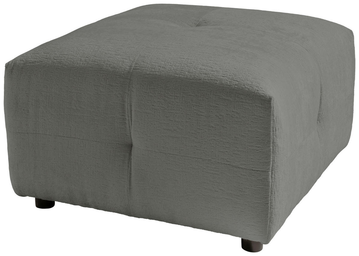 HOCKER in Textil Graubraun  - Graubraun/Schwarz, Design, Kunststoff/Textil (72/44/72cm) - Livetastic