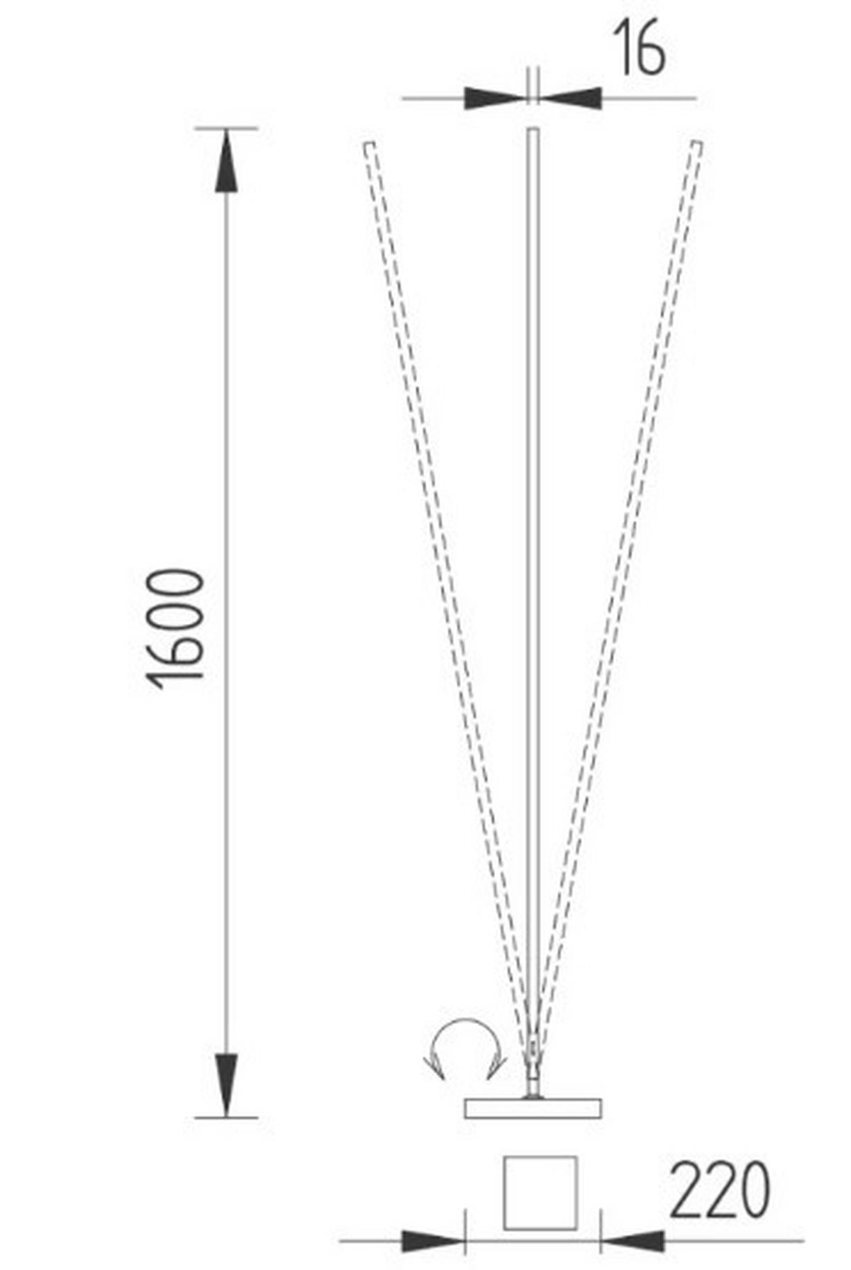 LED-STEHLEUCHTE    - Nickelfarben, Design, Metall (161cm) - GKS Knapstein