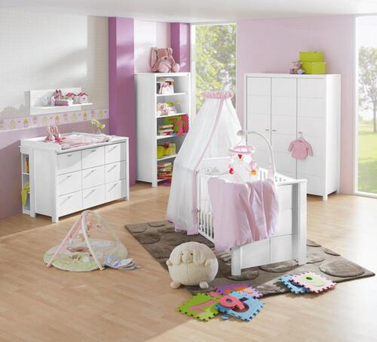 DODATNA POLICA ZA BEBI KOMODU - bela, Trendi, pločasti materijal (21/85/30cm) - My Baby Lou