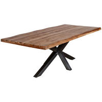 JEDÁLENSKÝ STÔL, 220/76/100 cm - prírodná farba, Modern, kov/drevo (220/76/100cm) - MID.YOU