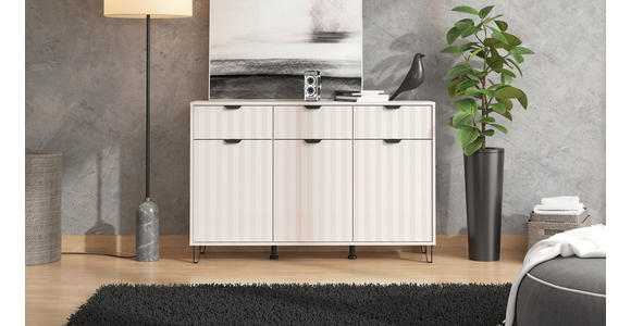SIDEBOARD in 138/90,5/40 cm - Kaschmir/Schwarz, Basics, Holzwerkstoff/Metall (138/90,5/40cm) - Carryhome