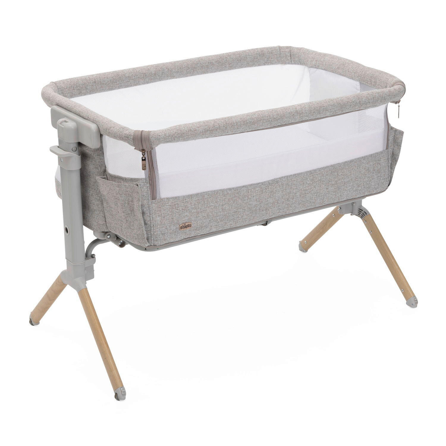 BEISTELLBETT Next2Me Armonia  - Hellgrau, Basics, Textil/Metall (99/69/83/55,5cm) - Chicco