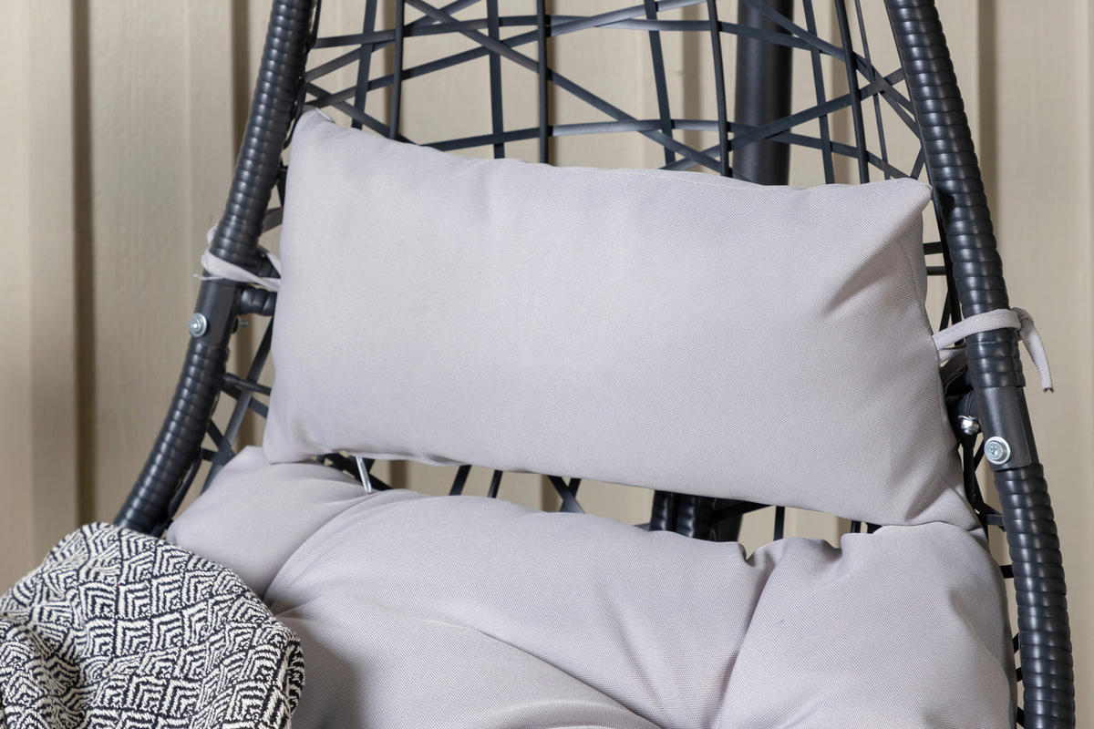 HÄNGFÅTÖLJ   132/205/130 cm  - grå/svart, Klassisk, plast (132/205/130cm) - Gardenson