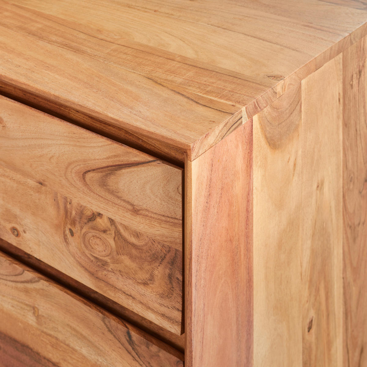 SIDEBOARD  in 147/76/45 cm  - Transparent/Akaziefarben, Natur, Glas/Holz (147/76/45cm) - Livetastic