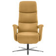 RELAXSESSEL in Leder Gelb  - Edelstahlfarben/Gelb, Design, Leder/Metall (76/119/86cm) - Dieter Knoll