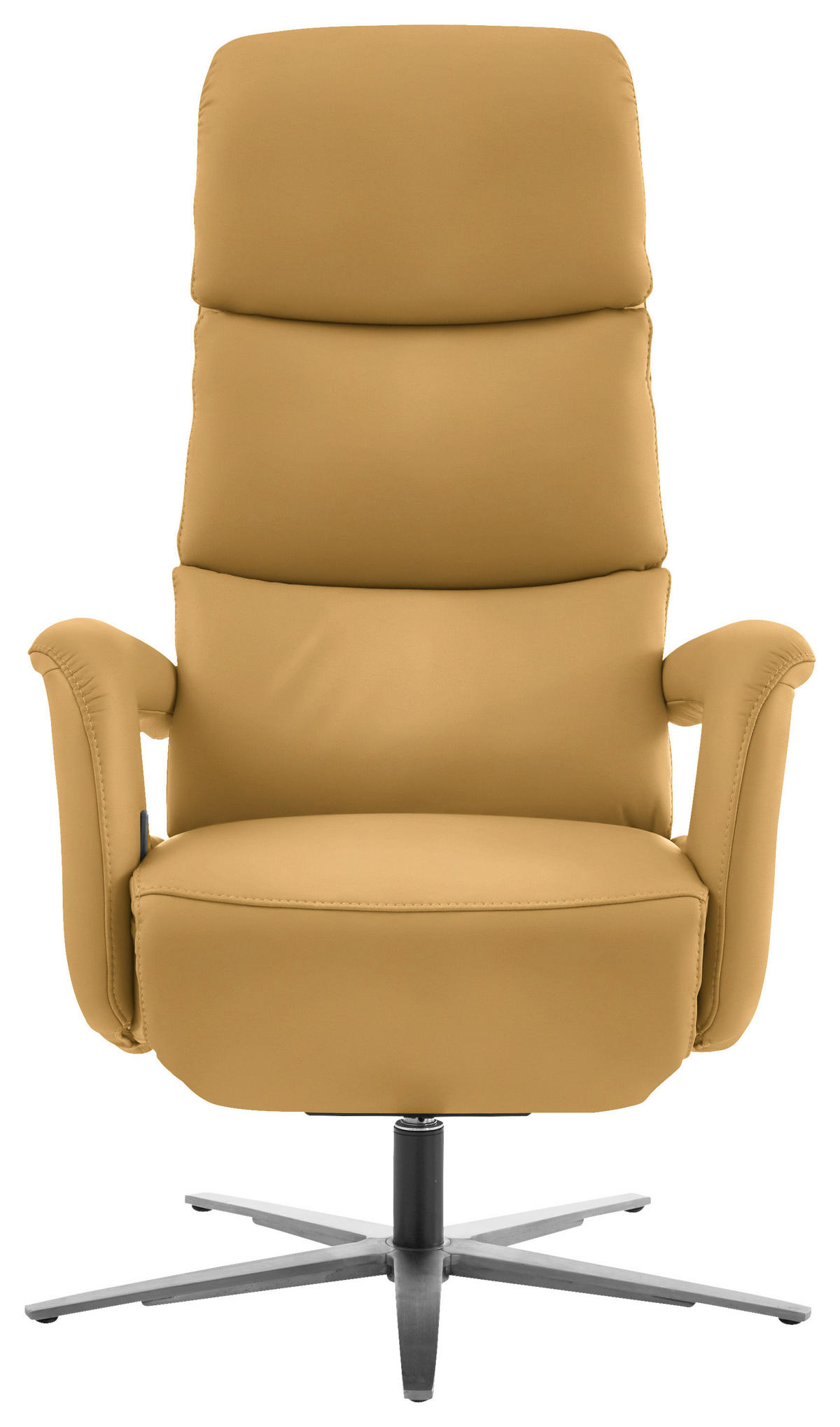 RELAXSESSEL in Leder Gelb  - Edelstahlfarben/Gelb, Design, Leder/Metall (76/119/86cm) - Dieter Knoll