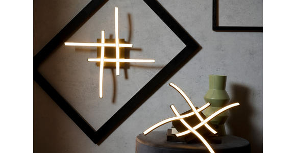 LED-DECKENLEUCHTE 47,5/47,5/9,5 cm - Nickelfarben, KONVENTIONELL, Kunststoff/Metall (47,5/47,5/9,5cm) - Novel