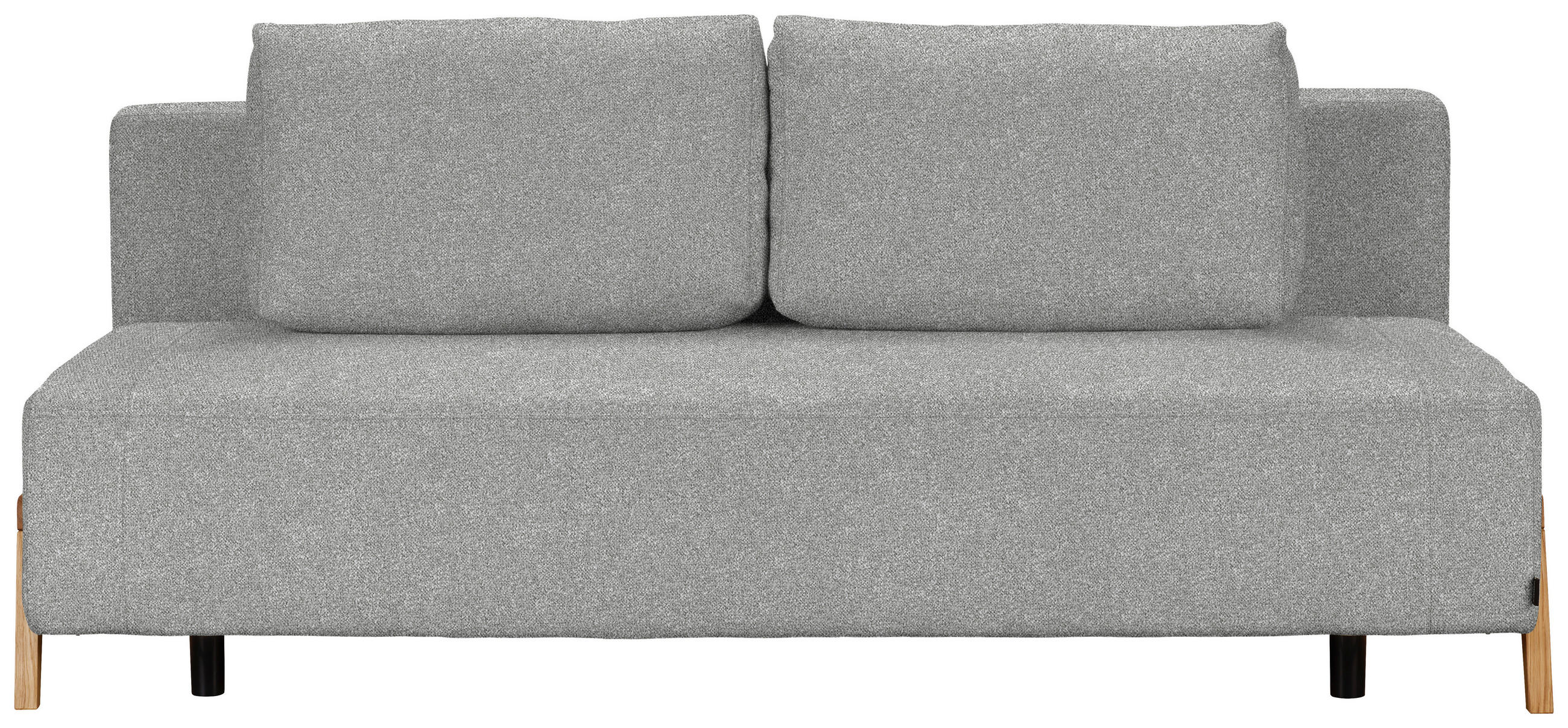 SCHLAFSOFA in Textil Hellgrau  - Hellgrau/Naturfarben, Design, Holz/Textil (211/88/102cm) - Niels Andersson