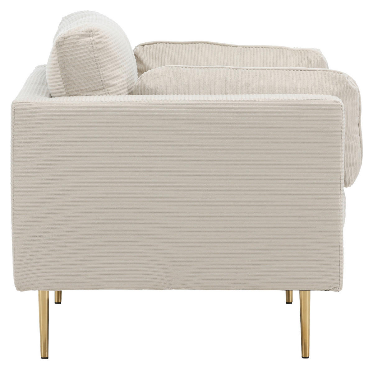 SESSEL in Goldfarben, Beige  - Beige/Goldfarben, Design, Textil/Metall (110/84/86cm) - Livetastic