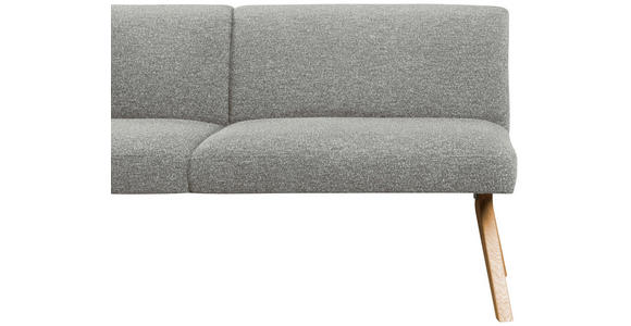 ECKBANK 172/218 cm Webstoff Hellgrau Eiche vollmassiv   - Eichefarben/Hellgrau, KONVENTIONELL, Holz/Textil (172/218cm) - Linea Natura