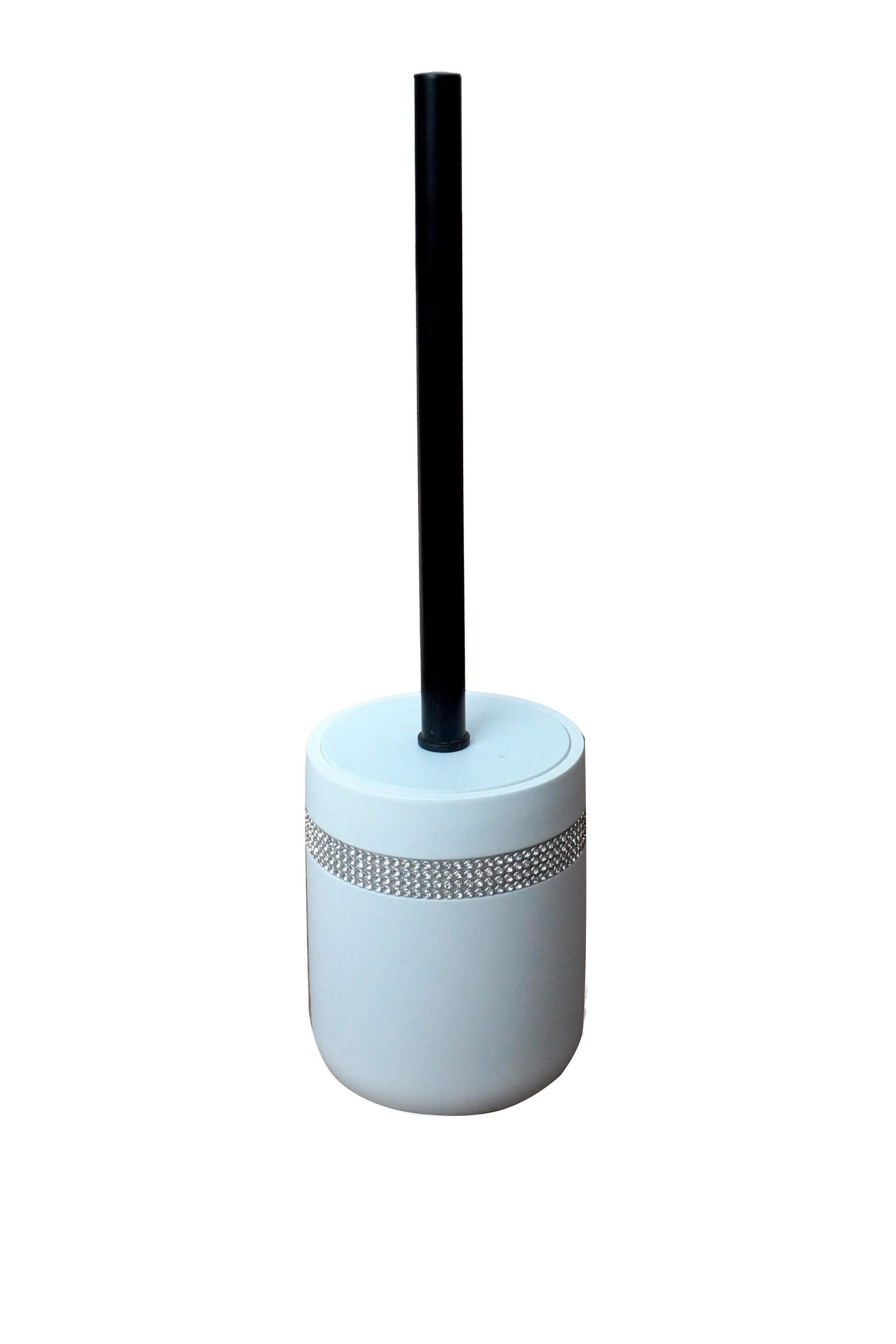 WC KEFA SO STOJANOM - čierna/biela, Basics, kov/plast (9,6/38/9,6cm) - Sadena