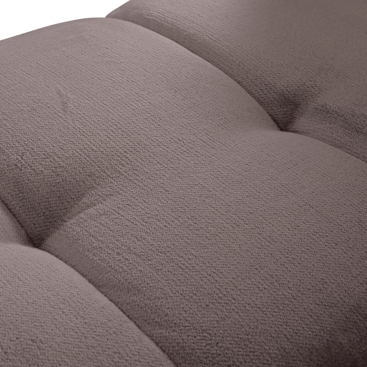 BIGSOFA in Plüsch Schlammfarben  - Schlammfarben/Schwarz, Konventionell, Kunststoff/Textil (220/67/106cm) - MID.YOU