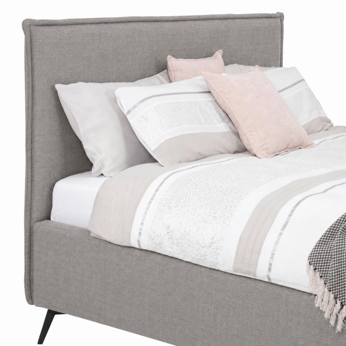 POLSTERBETT Lattenrost, Bettkasten Taupe 180/200 cm  - Taupe/Schwarz, MODERN, Holz/Textil (180/200cm) - MID.YOU