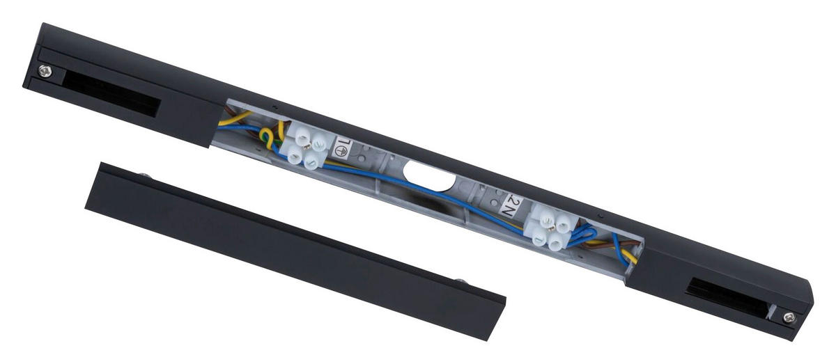 SCHIENENSYSTEM URail Basis-Set 230 cm  - Schwarz/Weiß, Basics, Metall (230cm) - Paulmann