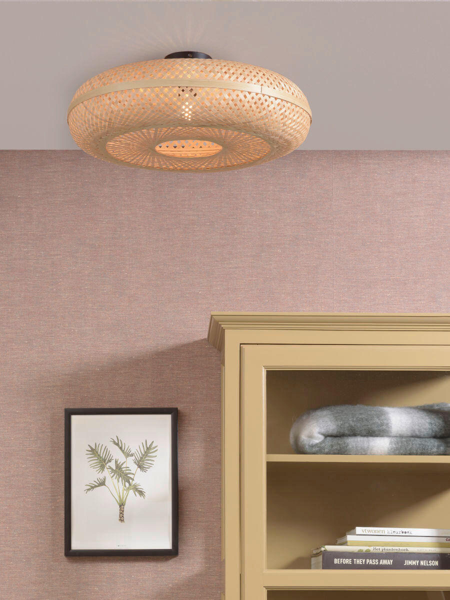 Thumbnail - Good & Mojo Deckenleuchte Good&Mojo, Natur, Holz, Bambus, rund,rund, 60x17x60 cm, LED-Leuchtmittel austauschbar, Lampen ...