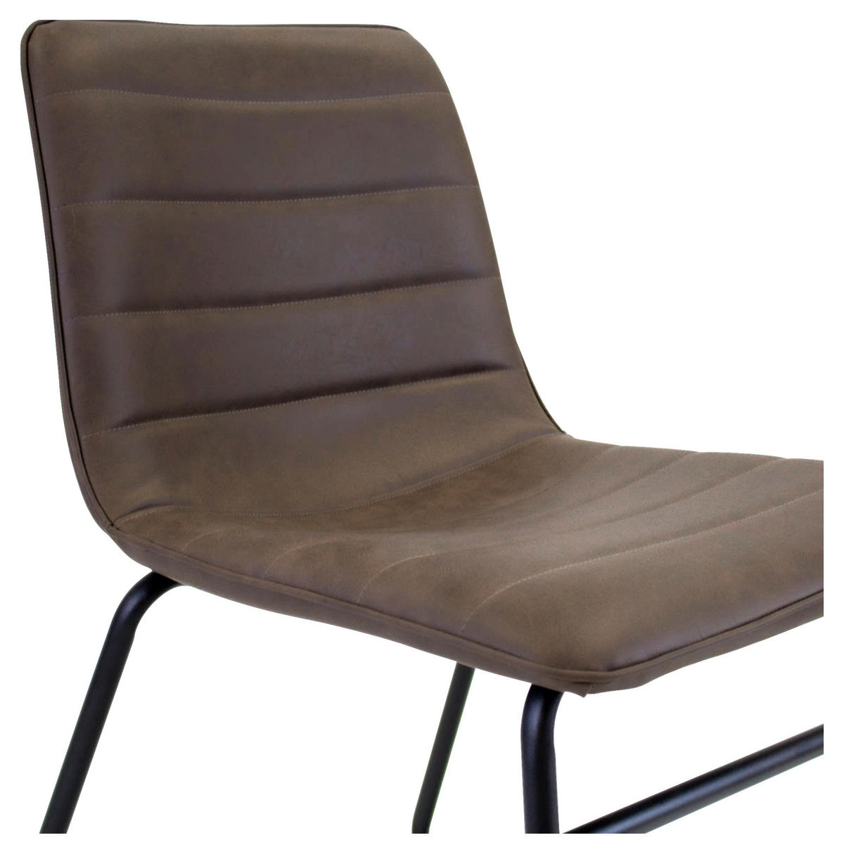 STUHL - Taupe/Schwarz, KONVENTIONELL, Kunststoff/Textil (48/77/56cm) - MID.YOU