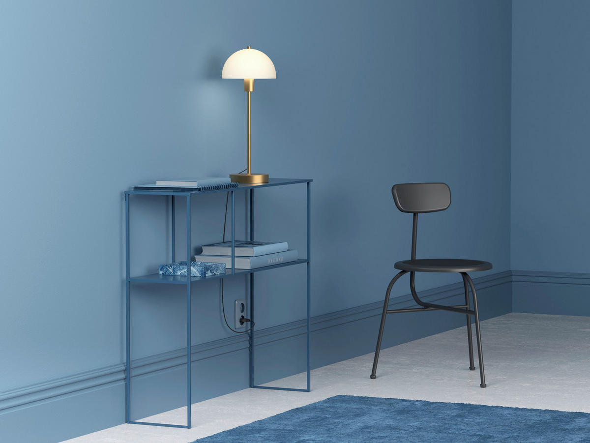 TISCHLEUCHTE Vienda 20/50 cm  - Messingfarben/Opal, Basics, Glas/Metall (20/50cm) - Belid