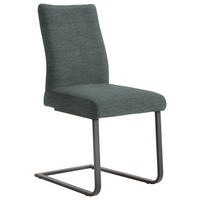 SCHWINGSTUHL  in Stahl Chenille  - Blaugrau/Schwarz, Design, Textil/Metall (47/93/58cm) - Dieter Knoll