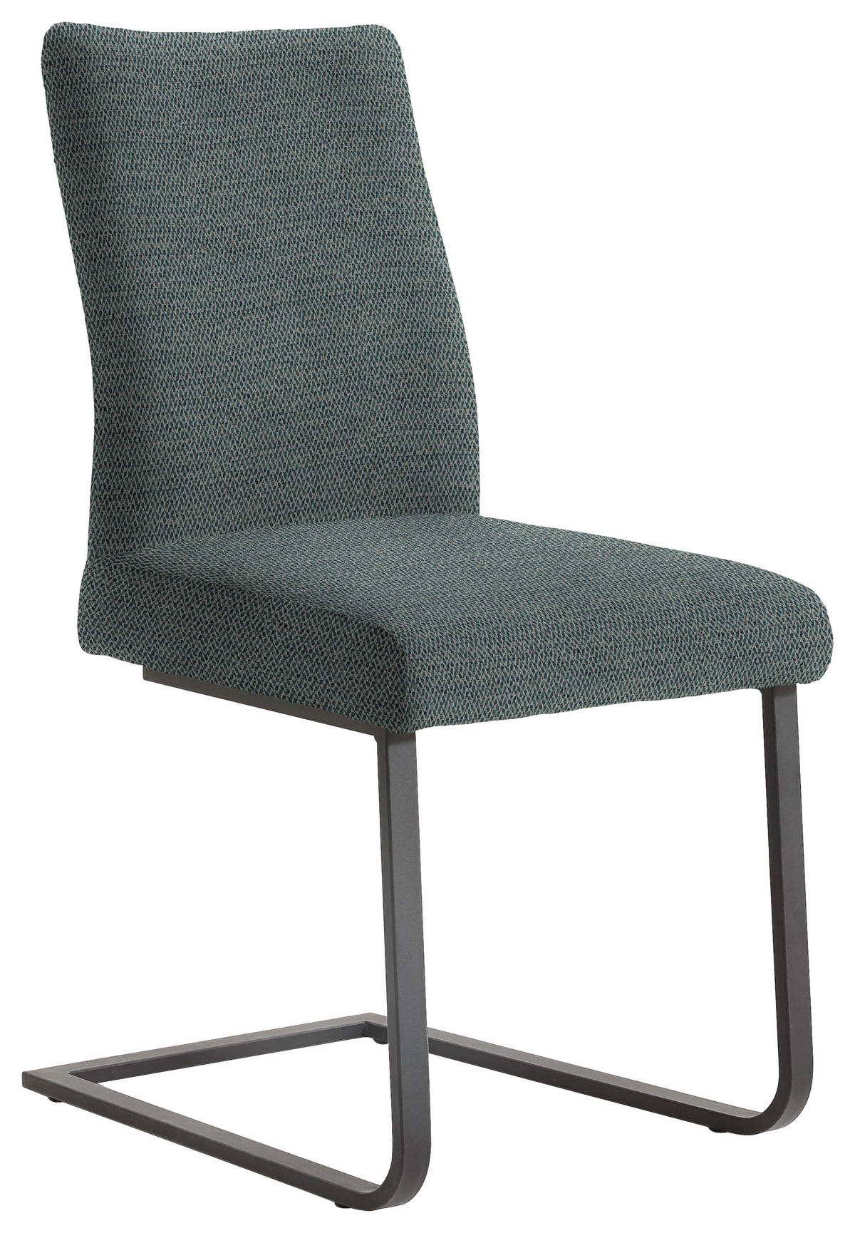 SCHWINGSTUHL  in Stahl Chenille  - Blaugrau/Schwarz, Design, Textil/Metall (47/93/58cm) - Dieter Knoll